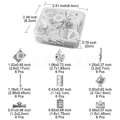 DIY Teachers' Day Theme Jewelry Making Finding Kit FIND-FS0001-48-1