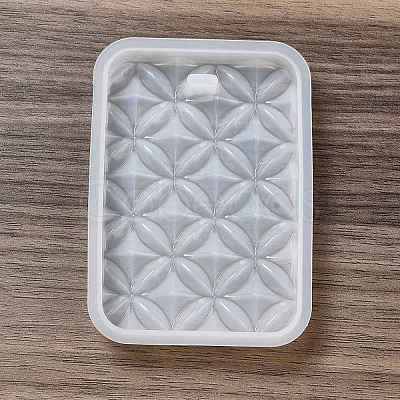 DIY Embossed Flower Pattern Pendant Silicone Molds DIY-G079-01F-1