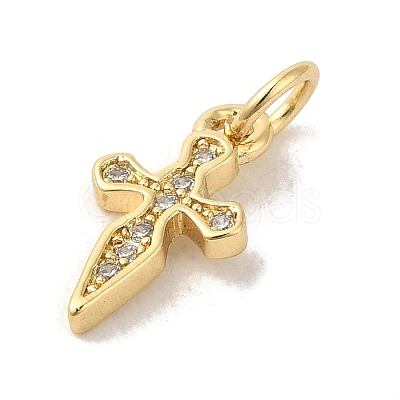 Brass Micro Pave Cubic Zirconia Charms KK-M283-20A-01-1