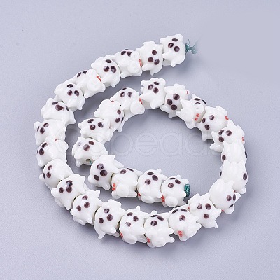 Handmade Lampwork Beads Strands PORC-L033-031B-02-1