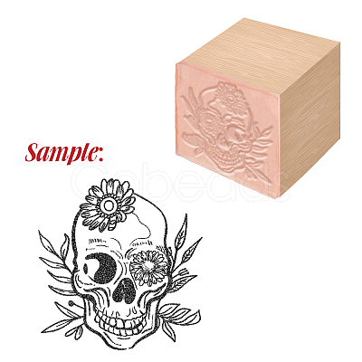 CRASPIRE 1Pc Beechwood Stamps DIY-CP0007-97A-1