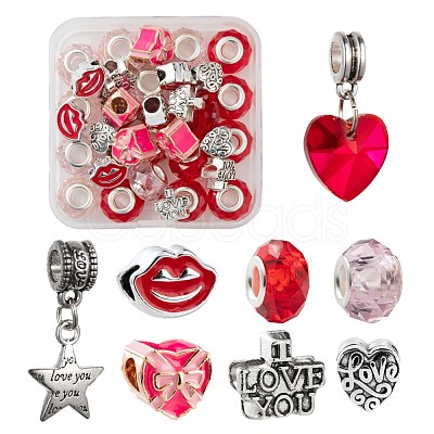 DIY Valentine's Day Themed Jewelry Making Kits DIY-LS0001-86-1