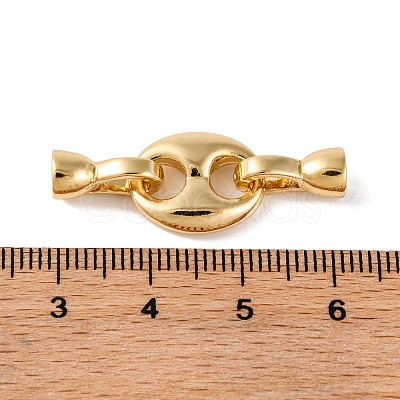 Brass Fold Over Clasps KK-U016-12G-1