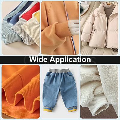 Polycotton Elastic Ribbing Fabric for Cuffs DIY-WH0021-10A-1