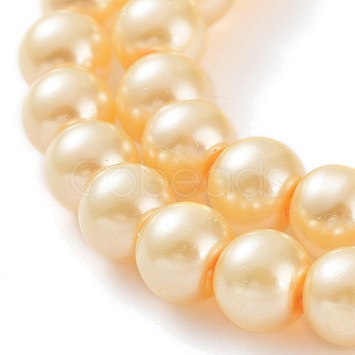 Baking Painted Pearlized Glass Pearl Round Bead Strands HY-Q003-6mm-61-1