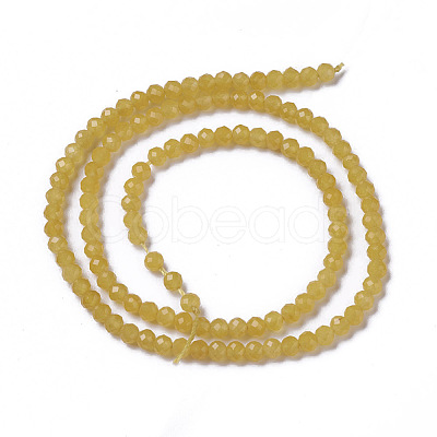 Natural Green Jade Beads Strands X-G-F596-45A-1