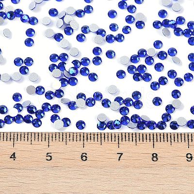 Cobalt Faceted Glass Flat Back Rhinestone for Nail Art X-RGLA-C002-SS10-369-1