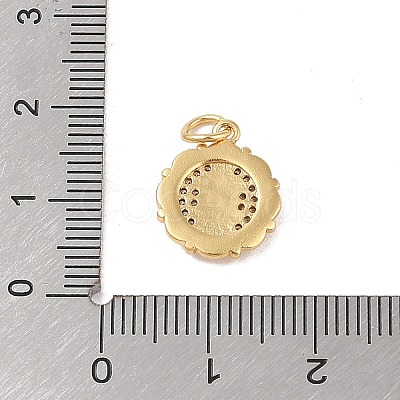 Brass Micro Pave Clear Cubic Zirconia Pendants KK-E111-31I-G-1