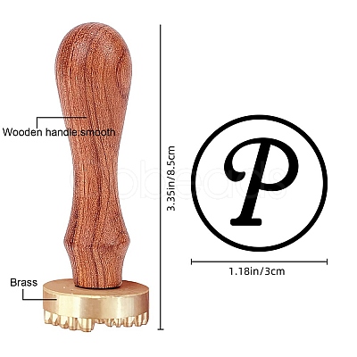 CRASPIRE 1Pc Golden Tone Brass Stamp Head DIY-CP0008-41P-1