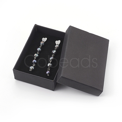 Natural Freshwater Pearl Beads Ear Studs EJEW-JE02892-02-1