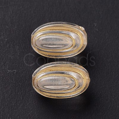 Plating Transparent Acrylic Beads OACR-P013-11-1