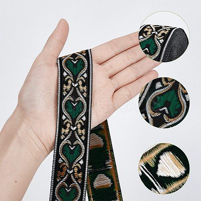 Ethnic style Embroidery Polyester Ribbons OCOR-WH0077-27A-1