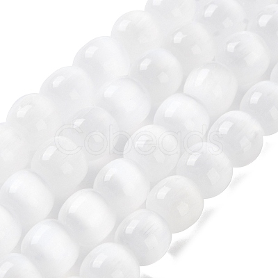 Natural Selenite Beads Strands G-B103-A01-06-1