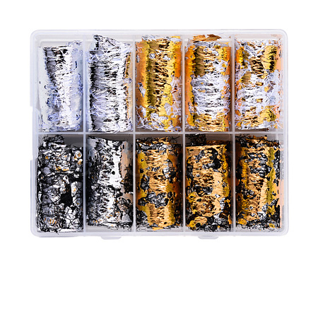 Shiny Laser Nail Glitter Transfer Foil Nail Stickers MRMJ-Q094-B01-1