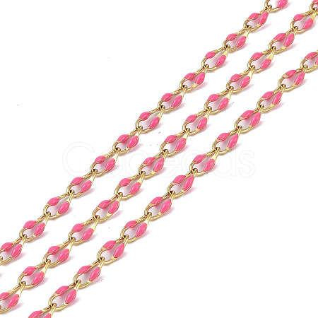 Ion Plating(IP) 304 Stainless Steel Dapped Chains AJEW-Q150-09G-03-1