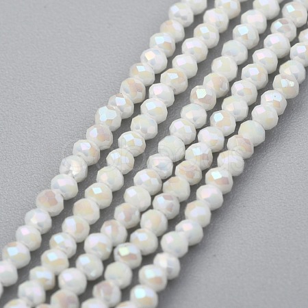 Electroplate Glass Beads Strands X-GLAA-F079-A-AB02-1