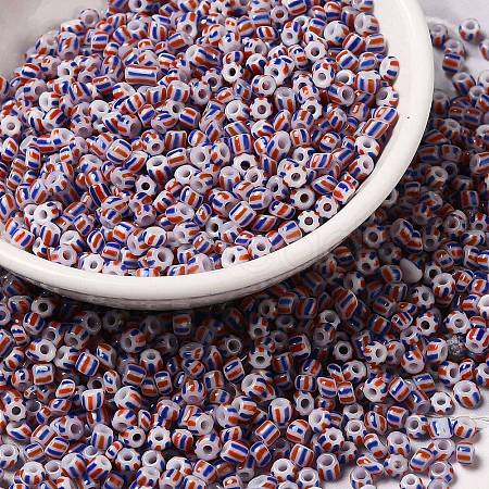 6/0 Opaque Colours Seep Glass Seed Beads SEED-F003-04A-11-1