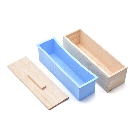 Rectangular Pine Wood Soap Molds Sets DIY-F057-03A-1