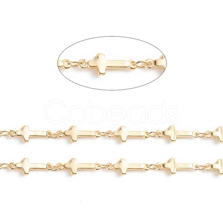 Brass Sideways Cross Link Chains CHC-E021-10A-1