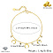 Golden 925 Sterling Silver Moon Charm Bracelet, 6-3/4 inch(17cm)