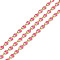 Ion Plating(IP) 304 Stainless Steel Dapped Chains, with Enamel with Spool, Unwelded, Hot Pink, 8.5x4x1.5mm