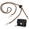 Adjustable PU Leather Bag Strap Chains, with Iron Swivel Clasps, for Bag Replacement Accessories, Black, 102~120cm