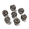 Synthetic Coral Carved Beads, Dyed, Flower, Gray, 8.5x8.5x8mm, Hole: 1.2mm