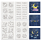 4 Sheets 11.6x8.2 Inch Stick and Stitch Embroidery Patterns, Non-woven Fabrics Water Soluble Embroidery Stabilizers, Cloud, 297x210mmm