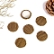 Woolen Fabric Cabochons, Flat Round, Coffee, 27mm