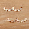 50Pcs Alloy Chandelier Component Links, Flower, Light Gold, 55x12mm