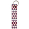 PU Leather Rectangle with Evil Eye Keychain, with Metal Key Ring, Red, 140x26mm