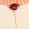 Flower Fan Cloth Hair Sticks, Hair Accessories for Women & Girls, FireBrick, 150mm