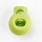 Plastic Iron Spring Cord Locks, Green Yellow, 15x20x15mm, Hole: 6x4mm