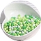 Macaron Baking Paint Glass Seed Beads, Fringe Teardrop Beads, Green, 5mm