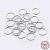 Rhodium Plated 925 Sterling Silver Round Rings STER-F036-03P-0.9x5-1