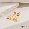 Elegant Stainless Steel Snowflake Stud Earring Sets BX1119-1-10