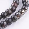 Natural Pyrite Beads Strands G-P303-01-6mm-16-3