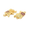 Rack Plating Brass Micro Pave Cubic Zirconia Connector Charms KK-D087-07G-3