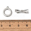 Brass Micro Pave Clear Cubic Zirconia Toggle Clasps KK-N254-70P-4