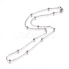 Non-Tarnish 304 Stainless Steel Cable Chain Necklaces NJEW-L159-08C-P-2