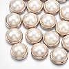ABS Plastic Imitation Pearl Cabochons X-PACR-T007-13-1