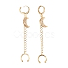 Brass Micro Pave Clear Cubic Zirconia Huggie Hoop Earrings ZIRC-Q205-11G-1