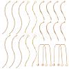BENECREAT 22Pcs 4 Style Brass Cable Chain Big Pendants KK-BC0008-02-1