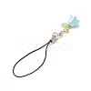 5Pcs Lily of the Valley Resin Mobile Straps HJEW-JM00946-4