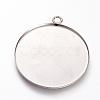201 Stainless Steel Pendant Cabochon Settings STAS-T004-015-1