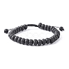 Adjustable Natural Lava Rock Braided Bead Bracelets BJEW-F369-A02-2