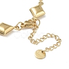 304 Stainless Steel Rhombus Link Chain Bracelets for Women BJEW-U002-01G-3