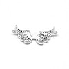 Wing Brass Micro Pave Cubic Zirconia Links ZIRC-D034-P-RS-2
