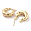 Brass Plain Hoop Earrings EJEW-H301-04G-01-2