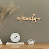 Word Family Laser Cut Unfinished Basswood Wall Decoration WOOD-WH0113-103-6